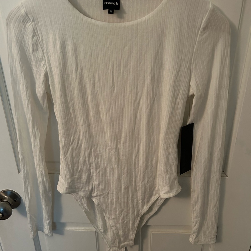 White long sleeve bodysuit